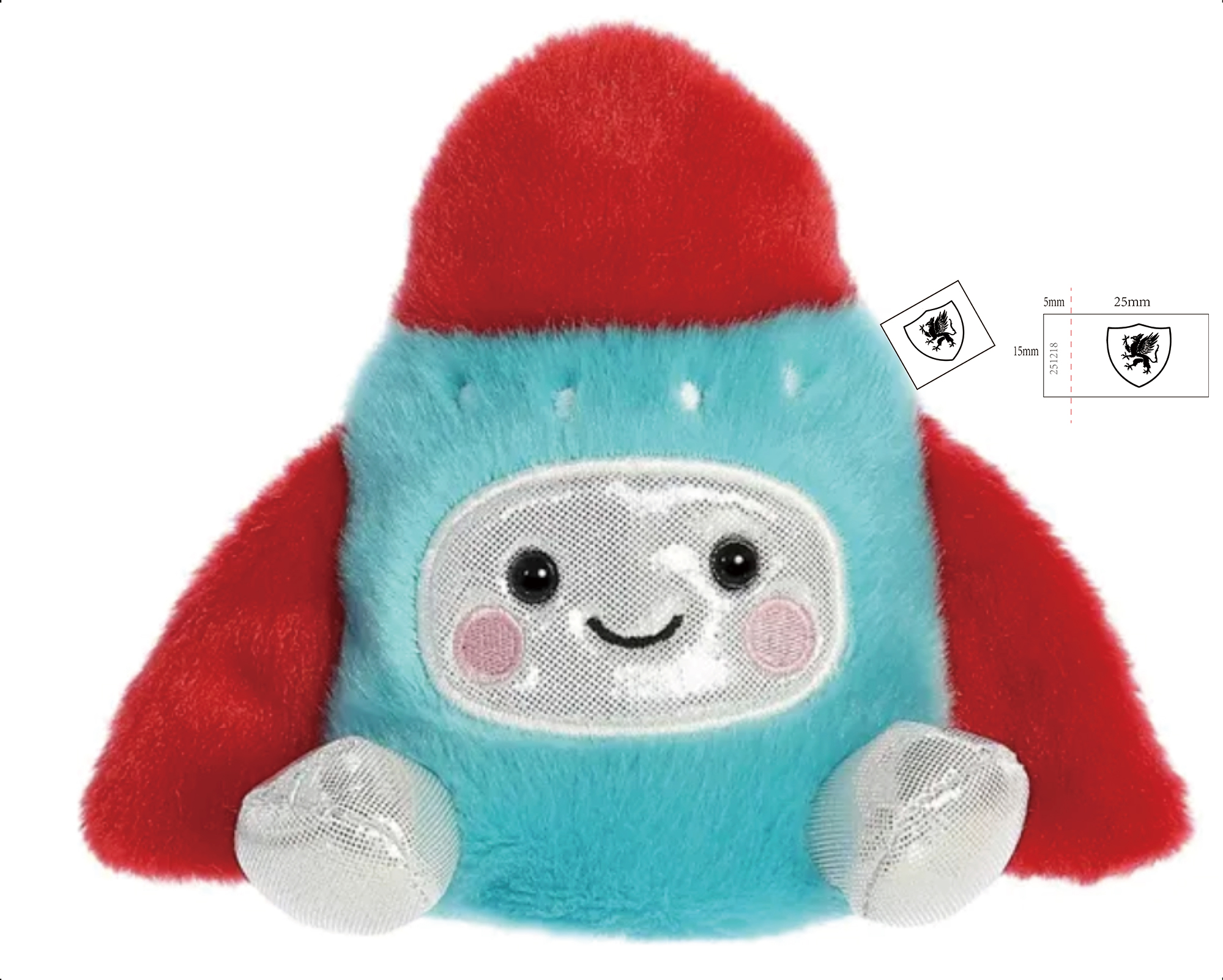 5" Rocket Ship Plush Toy – Bean-Filled Soft Toy